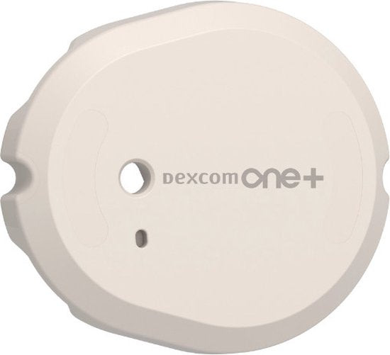 "Dexcom One Plus sensor op arm", "Dexcom One Plus verpakking"