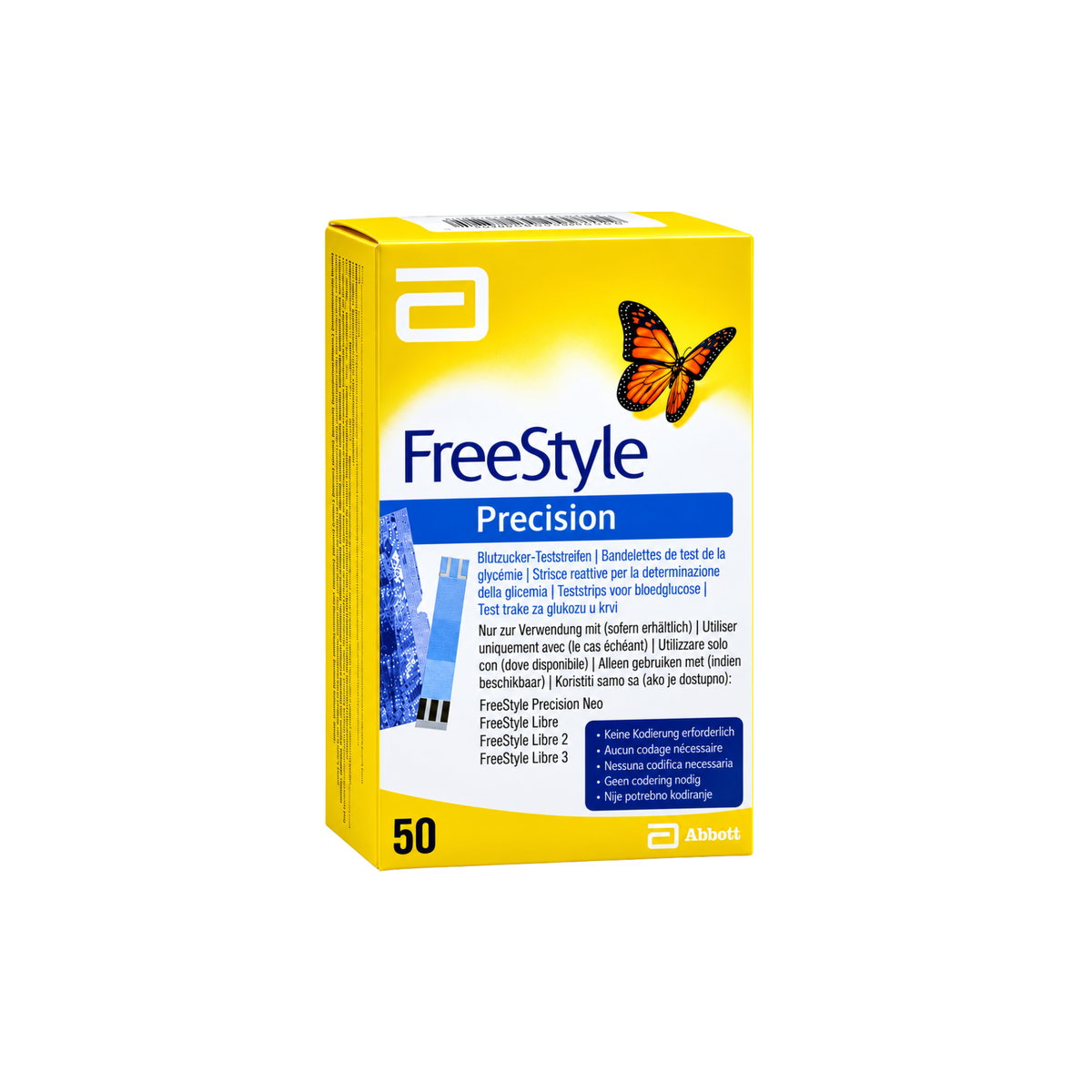 Freestyle Precision teststrips 50 stuks voor snel prikken